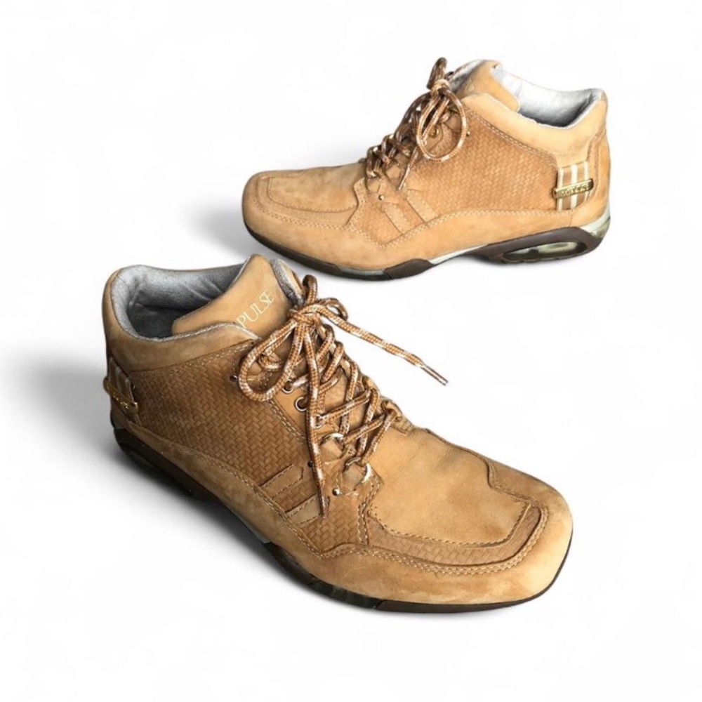 Impulse Men’s Casual Shoes Tan Leather Size 7.5 M Comfortable Lace Up